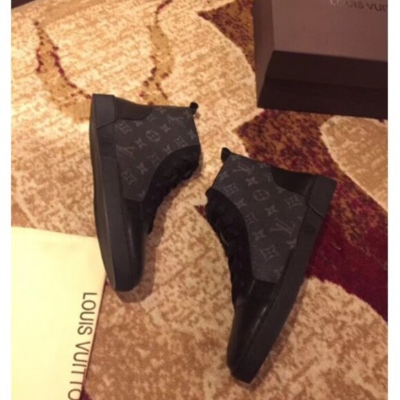 LOUIS VUITTON MONOGRAM BROWN BOOTS-SNEAKERS SIZE 7 - Picture 1 of 5